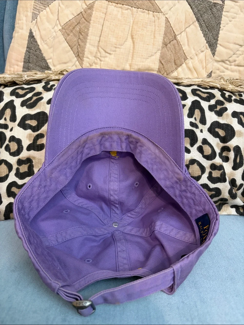 Polo by Ralph Lauren Women’s Purple Cap with Yellow Polo Pony